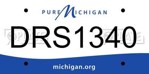 DRS1340 Michigan License Plate