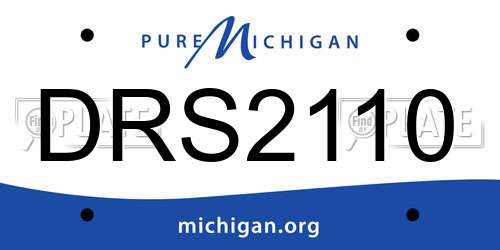 DRS2110 Michigan License Plate