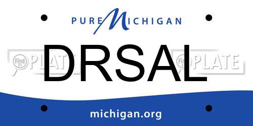 DRSAL Michigan License Plate