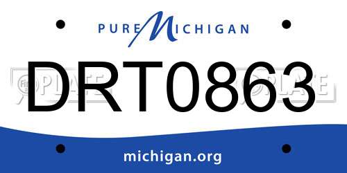 DRT0863 Michigan License Plate
