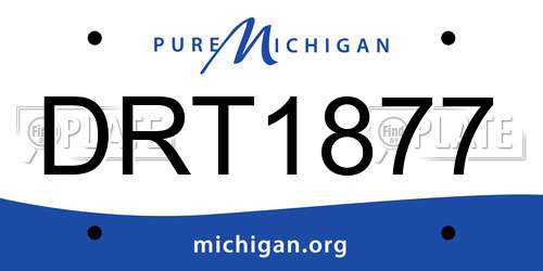 DRT1877 Michigan License Plate
