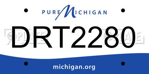DRT2280 Michigan License Plate