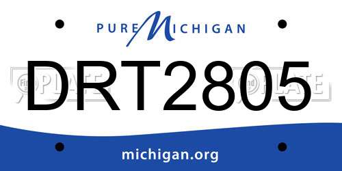 DRT2805 Michigan License Plate