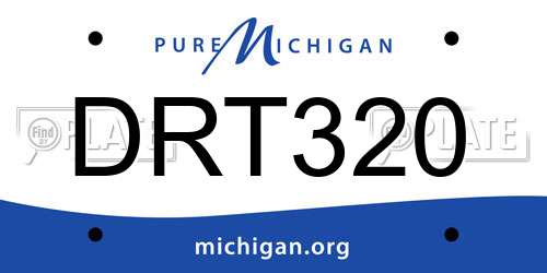 DRT320 Michigan License Plate