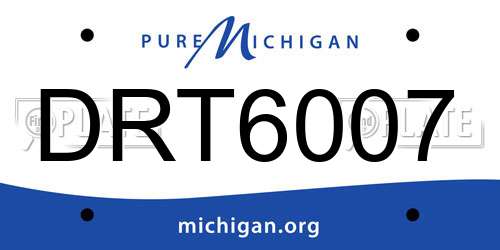 DRT6007 Michigan License Plate