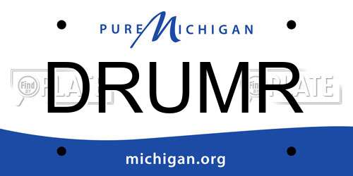 DRUMR Michigan License Plate