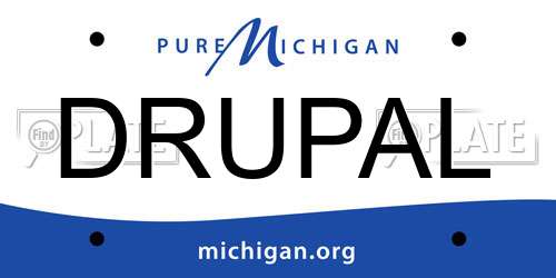 DRUPAL Michigan License Plate