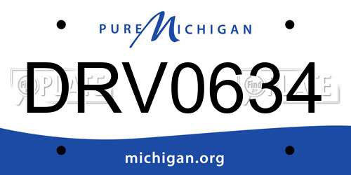 DRV0634 Michigan License Plate
