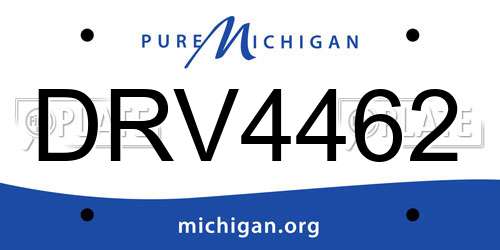 DRV4462 Michigan License Plate