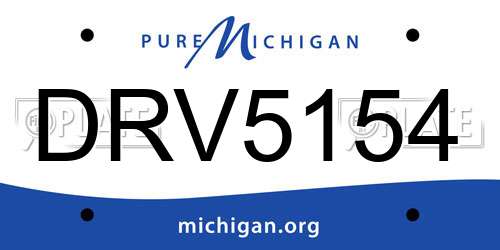 DRV5154 Michigan License Plate