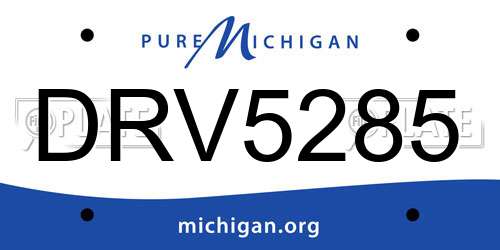 DRV5285 Michigan License Plate