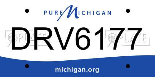 DRV6177 Michigan License Plate