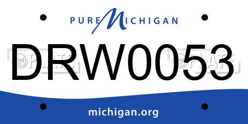 DRW0053 Michigan License Plate