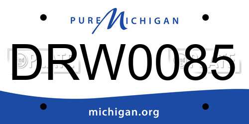 DRW0085 Michigan License Plate