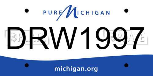 DRW1997 Michigan License Plate