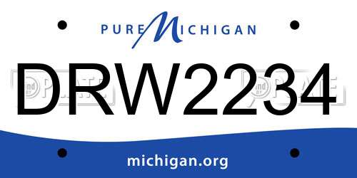 DRW2234 Michigan License Plate