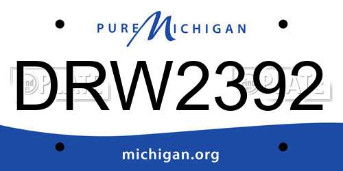 DRW2392 Michigan License Plate