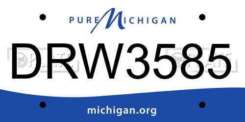DRW3585 Michigan License Plate