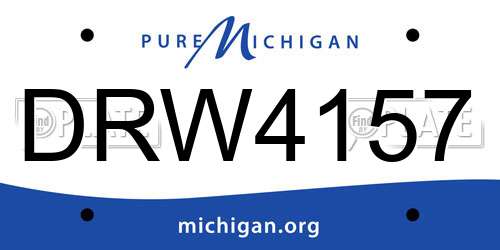 DRW4157 Michigan License Plate