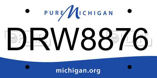 DRW8876 Michigan License Plate