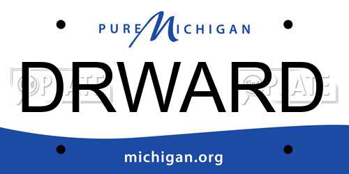 DRWARD Michigan License Plate