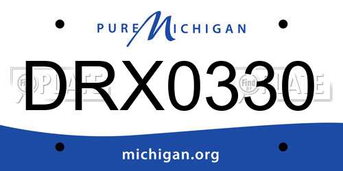 DRX0330 Michigan License Plate