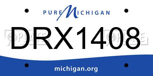 DRX1408 Michigan License Plate