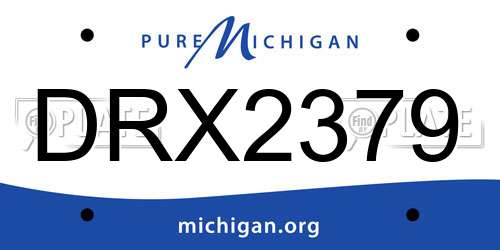 DRX2379 Michigan License Plate