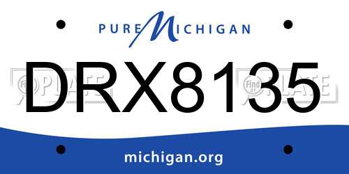 DRX8135 Michigan License Plate