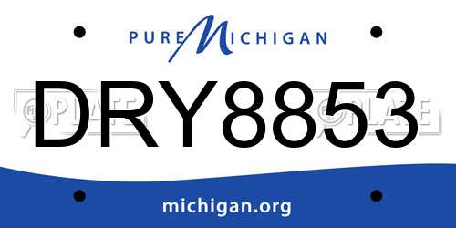 DRY8853 Michigan License Plate