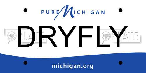 DRYFLY Michigan License Plate