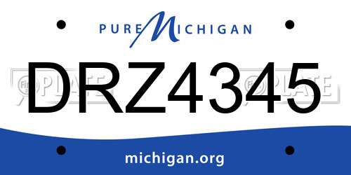 DRZ4345 Michigan License Plate