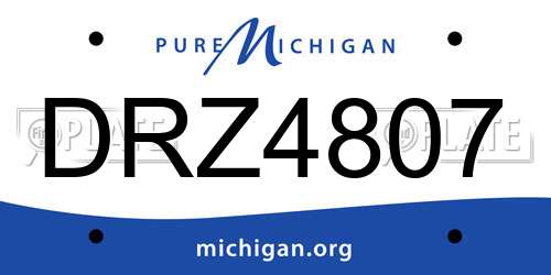 DRZ4807 Michigan License Plate