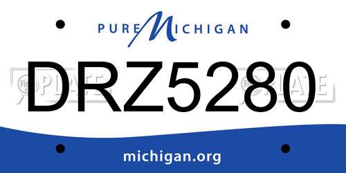 DRZ5280 Michigan License Plate