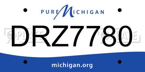 DRZ7780 Michigan License Plate