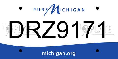 DRZ9171 Michigan License Plate