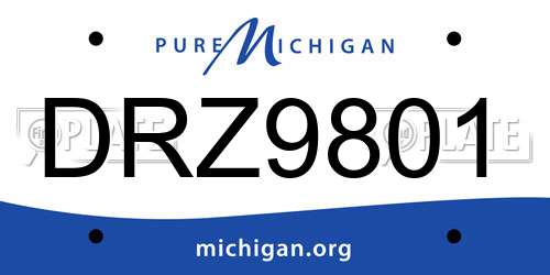 DRZ9801 Michigan License Plate