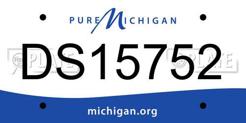DS15752 Michigan License Plate