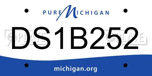 DS1B252 Michigan License Plate