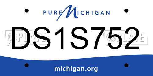 DS1S752 Michigan License Plate