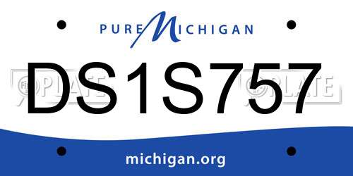 DS1S757 Michigan License Plate
