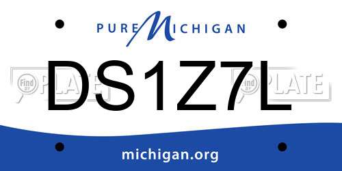 DS1Z7L Michigan License Plate