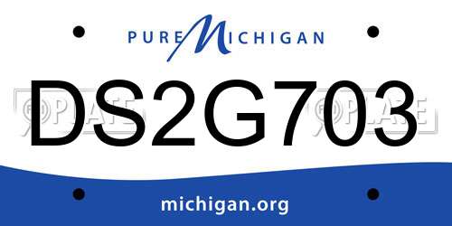DS2G703 Michigan License Plate