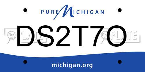 DS2T7O Michigan License Plate