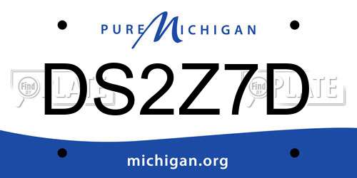 DS2Z7D Michigan License Plate