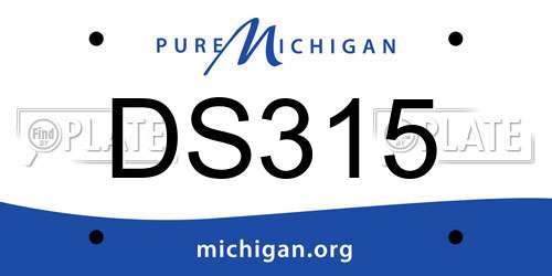 DS315 Michigan License Plate