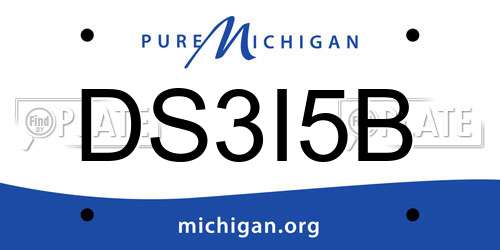 DS3I5B Michigan License Plate