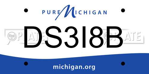 DS3I8B Michigan License Plate