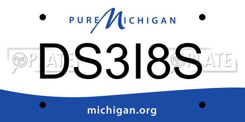 DS3I8S Michigan License Plate