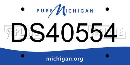 DS40554 Michigan License Plate